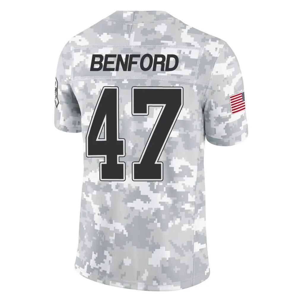 Punc B.Bills #47 Christian Benford Player Arctic Camo Salute to Service Limited Stitched Jerseys