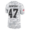 Punc B.Bills #47 Christian Benford Player Arctic Camo Salute to Service Limited Stitched Jerseys