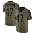 Punc B.Bills #47 Christian Benford Player Olive Salute To Service Limited Stitched Jerseys
