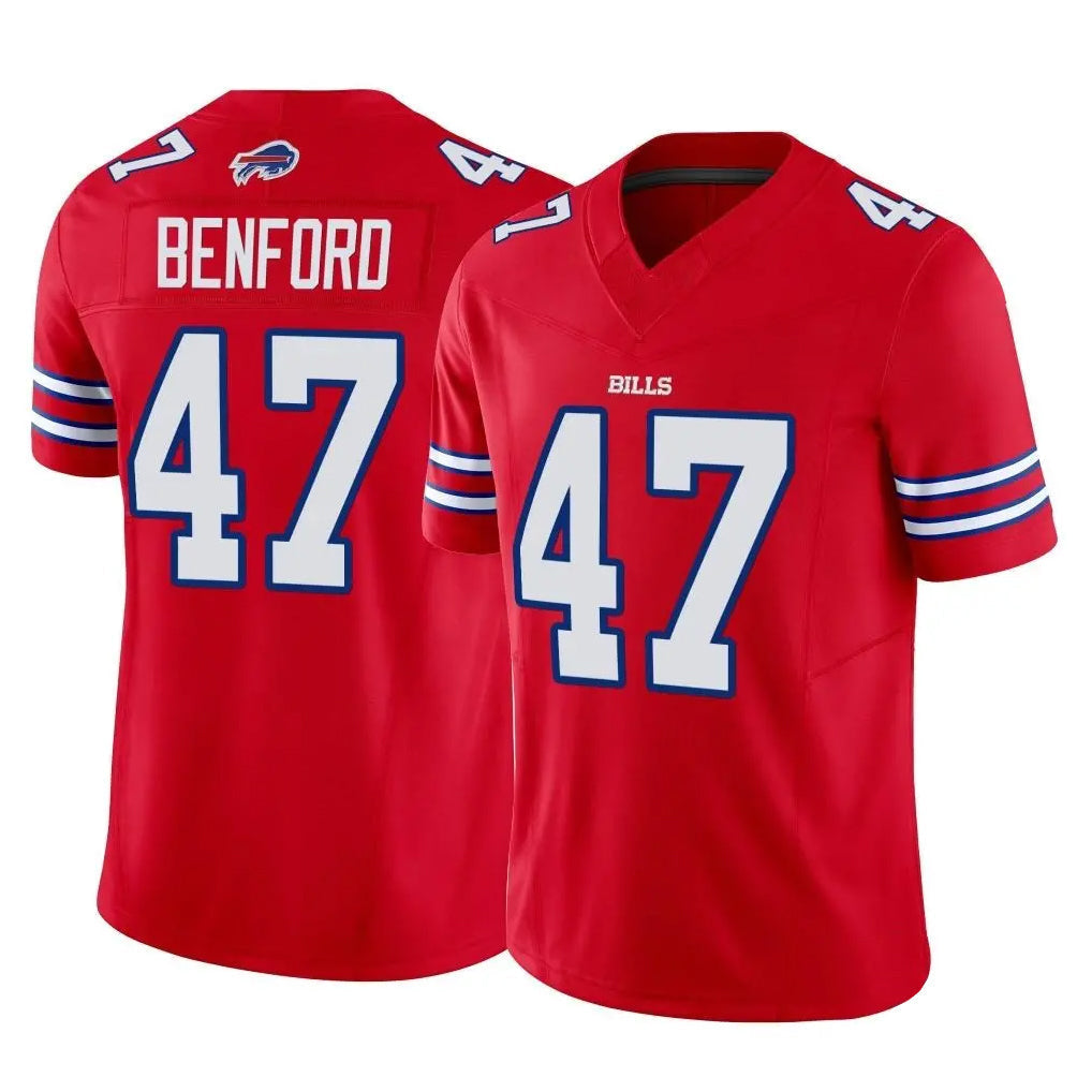 Punc B.Bills #47 Christian Benford Player Red Vapor F.U.S.E. Limited Stitched Jerseys