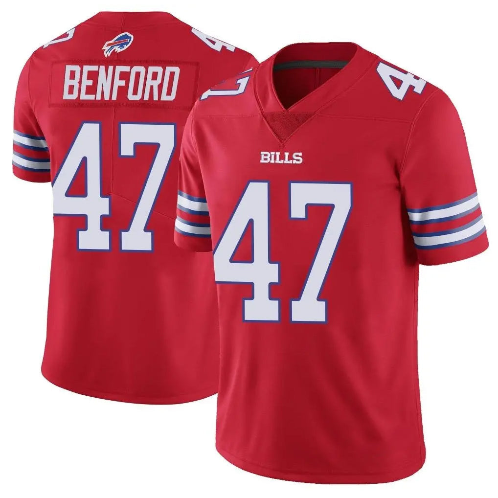 Punc B.Bills #47 Christian Benford Player Red Vapor Untouchable Limited Stitched Jerseys