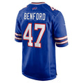 Punc B.Bills #47 Christian Benford Player Royal Home Game Stitched Jerseys