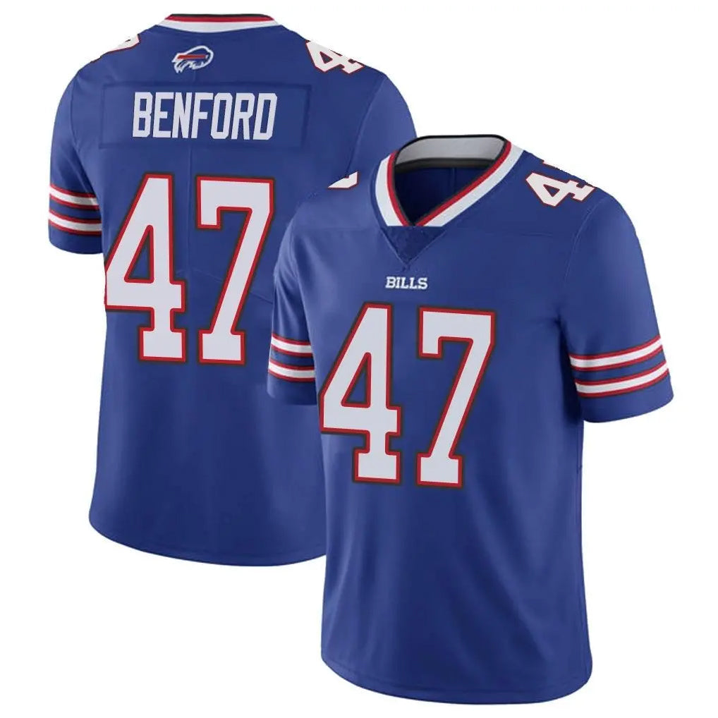 Punc B.Bills #47 Christian Benford Player Royal Vapor Untouchable Limited Stitched Jerseys