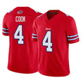 Punc B.Bills #4 James Cook III Player Red Vapor F.U.S.E. Jersey Limited Home Game Stitched Jerseys