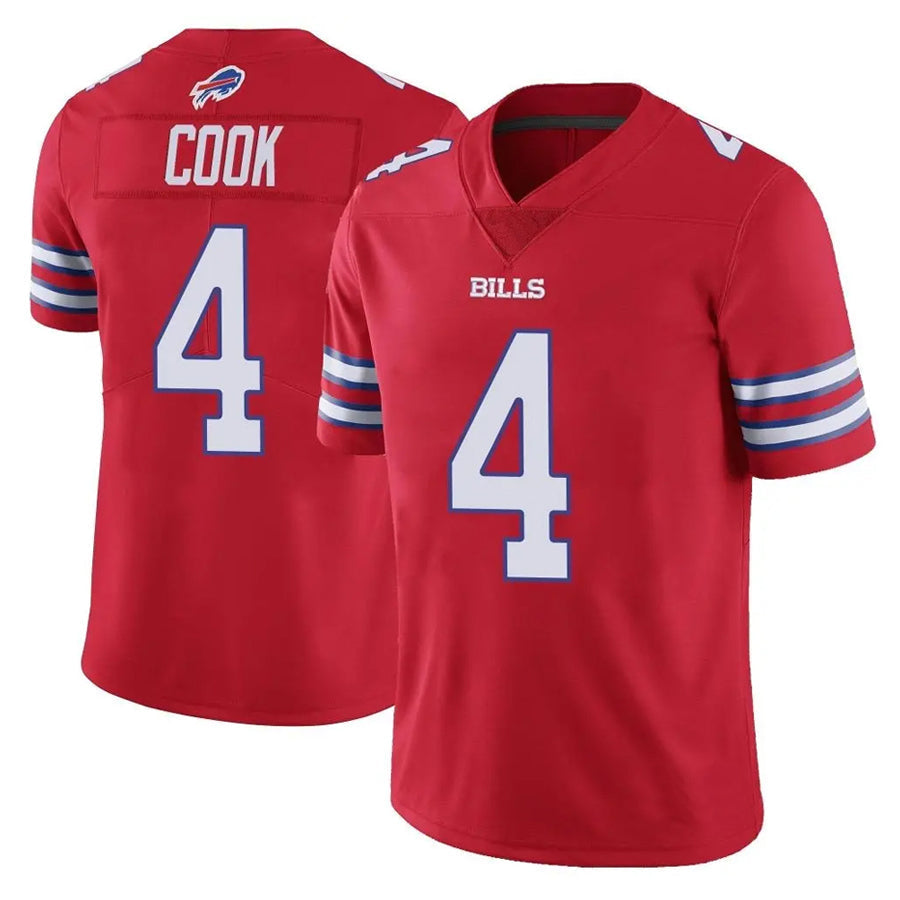 Punc B.Bills #4 James Cook III Player Red  Vapor Untouchable Limited Stitched Jerseys