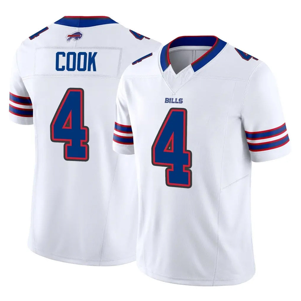 Punc B.Bills #4 James Cook III Player White Vapor F.U.S.E. Limited Stitched Jerseys