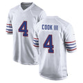 Punc B.Bills #4 James Cook III Player White Alternate Game Stitched Jerseys