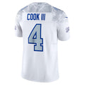 Punc B.Bills #4 James Cook III Player White Rivalries Collection Vapor Limited Stitched Jerseys