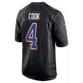 Punc B.Bills #4 James Cook Player Carbon Black Fashion Stitched Jerseys