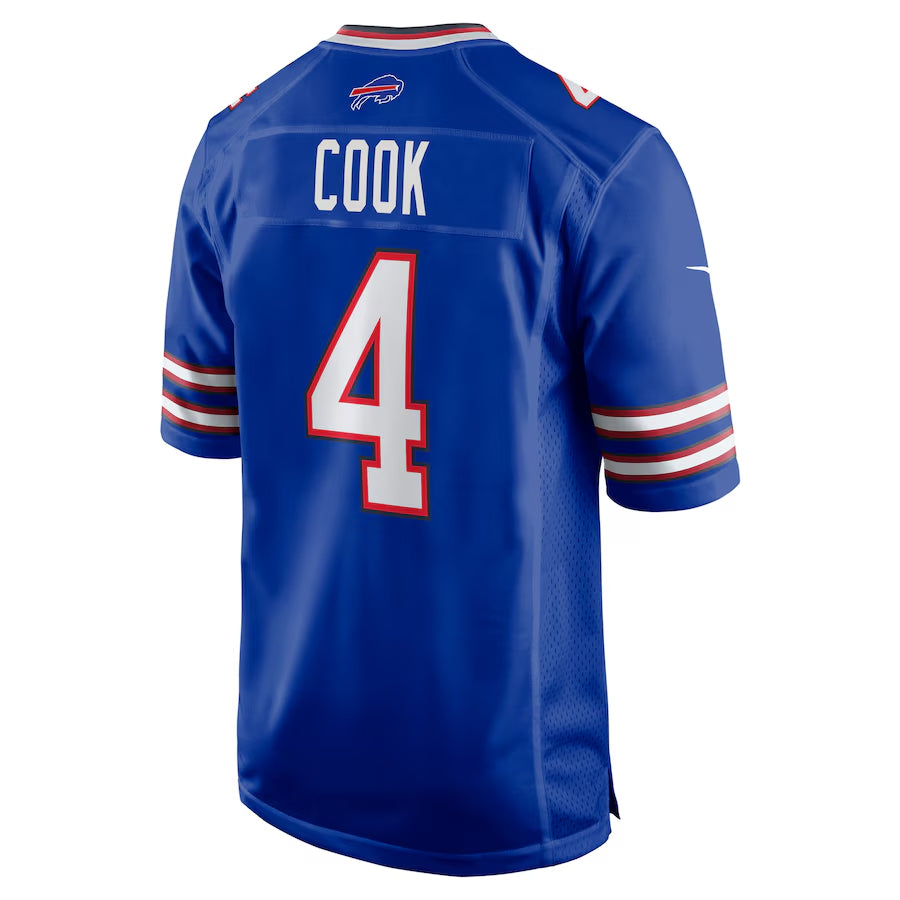 Punc B.Bills #4 James Cook Player Royal Home Game Stitched Jerseys