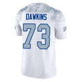 Punc B.Bills #73 Dion Dawkins Benford Player White Rivalries Collection Limited Home Game Stitched Jerseys