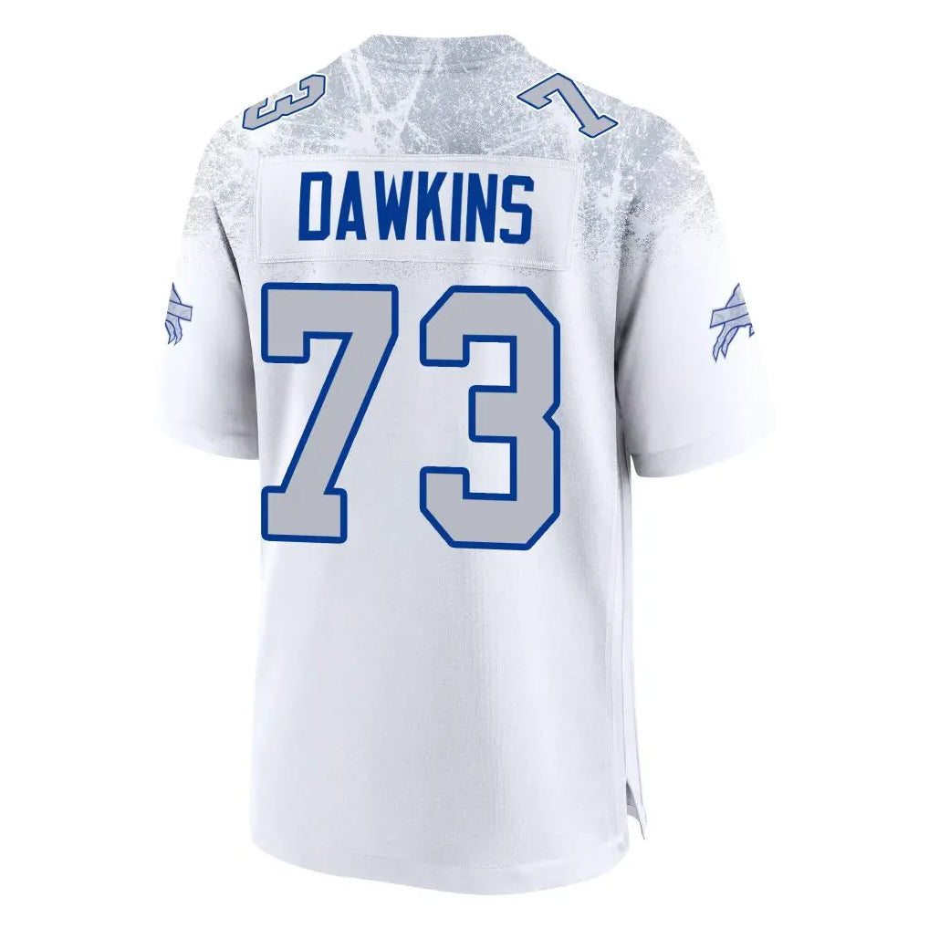 Punc B.Bills #73 Dion Dawkins Benford Player White Rivalries Collection Limited Stitched Jerseys