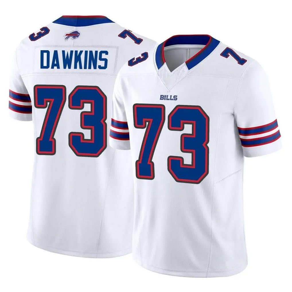 Punc B.Bills #73 Dion Dawkins Player White Vapor F.U.S.E. Limited Home Game Stitched Jerseys