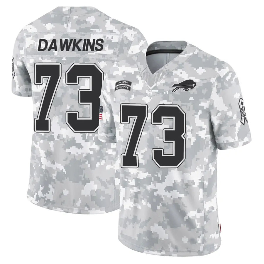 Punc B.Bills #73 Dion Dawkins Player Arctic Camo Salute to Service Limited  Stitched Jerseys