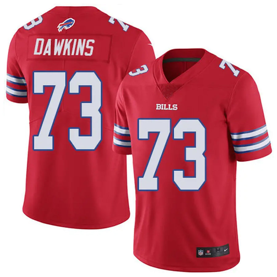 Punc B.Bills #73 Dion Dawkins Player Vapor F.U.S.E. Limited Red Stitched Jerseys
