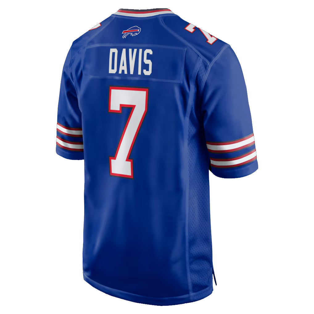 Punc B.Bills #7 Ray Davis Player Royal Home Game Stitched Jerseys