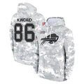 Punc B.Bills #86 Dalton Kincaid Player Arctic Camo Salute to Service Hoodies Stitched Jerseys