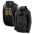 Punc B.Bills #86 Dalton Kincaid Player Black Salute to Service Hoodies Hame Stitched Jerseys
