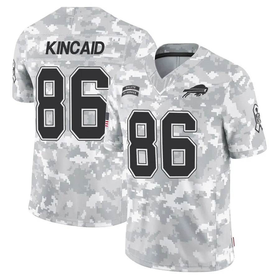 Punc B.Bills B.Bills #86 Dalton Kincaid Player Arctic Camo Salute to Service Limited Stitched Jerseys