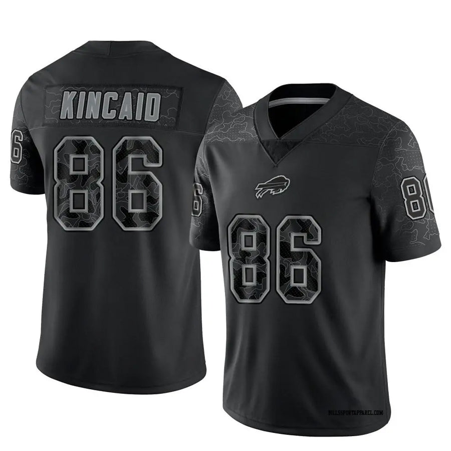 Punc B.Bills #86 Dalton Kincaid Player Black RFLCTV Limited  Stitched Jerseys