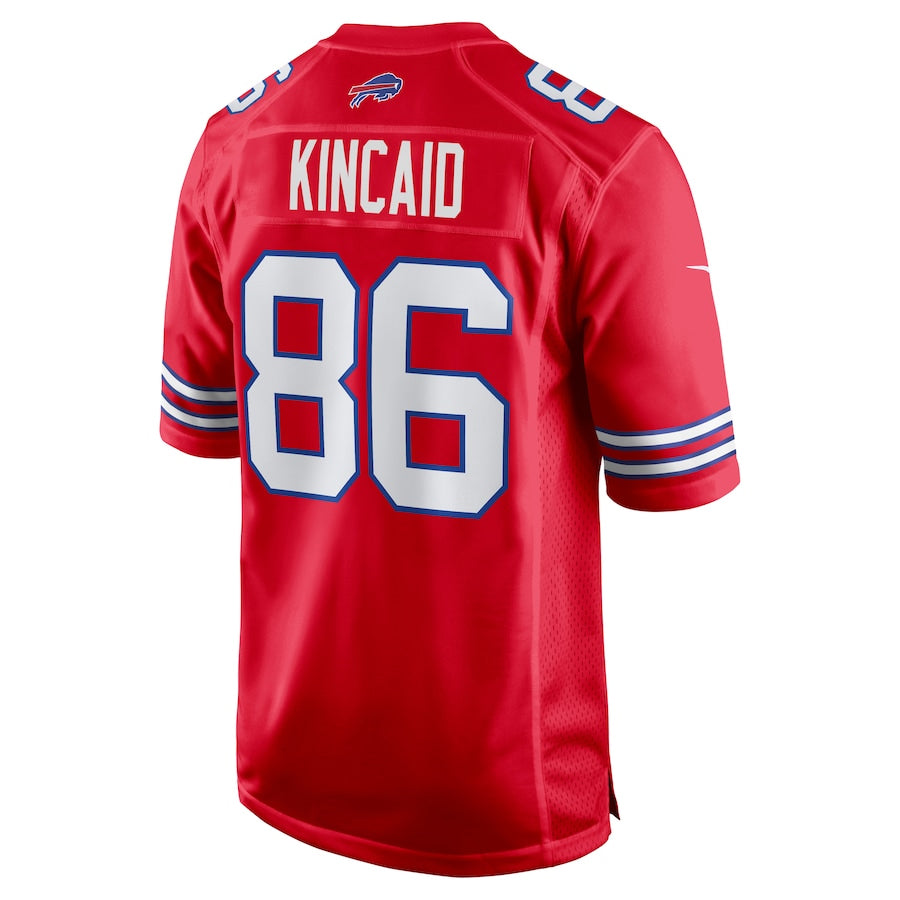 Punc B.Bills #86 Dalton Kincaid Player Red Home Game Stitched Jerseys