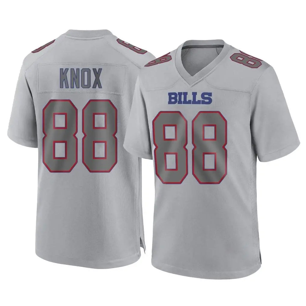 Punc B.Bills #88 Dawson Knox Player Gray Fashion Home Game Stitched Jerseys
