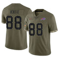 Punc B.Bills #88 Dawson Knox Player Olive Salute To Service Game Stitched Jerseys
