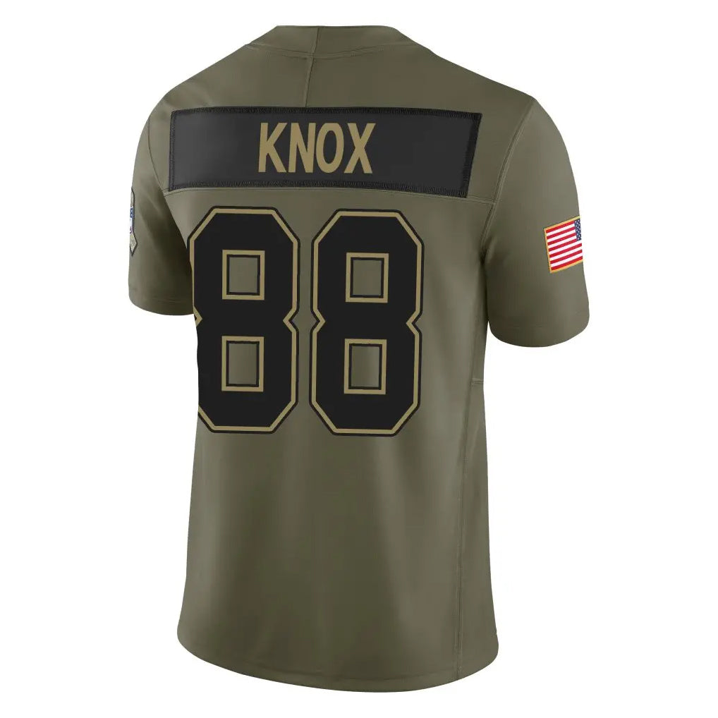 Punc B.Bills #88 Dawson Knox Player Olive Salute To Service Limited Game Stitched Jerseys
