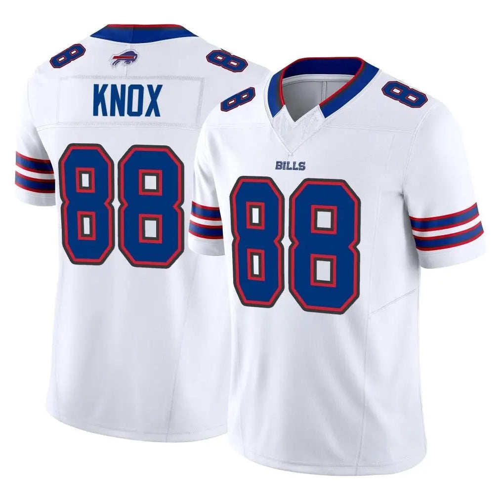 Punc B.Bills #88 Dawson Knox Player White Vapor F.U.S.E. Limited Home Game Stitched Jerseys