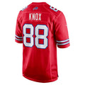 Punc B.Bills #88 Dawson Knox Red Alternate Game Stitched Jerseys