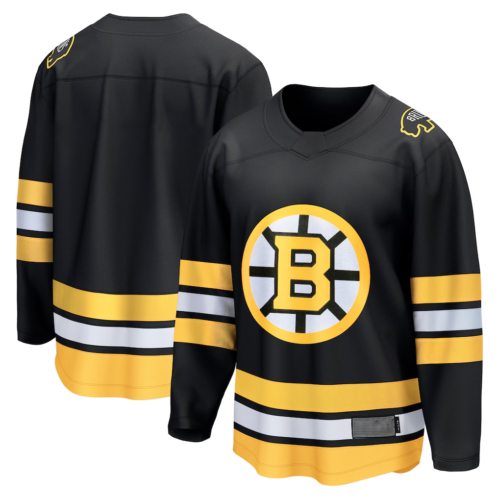 Punc B.Bruins Black Anniversary Home Breakaway Stitched Jerseys