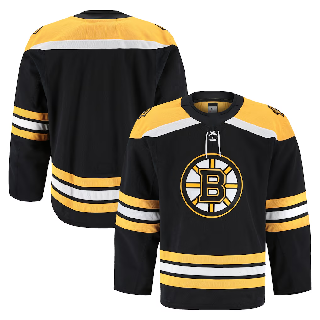 Punc B.Bruins Black Home Authentic Pro Stitched Jerseys