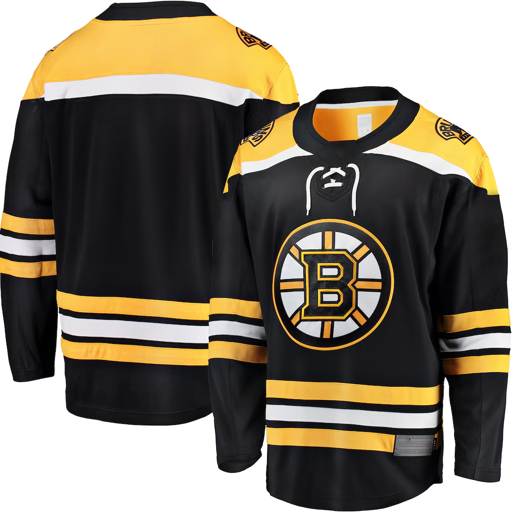 Punc B.Bruins Black Home Premium Stitched Jersey