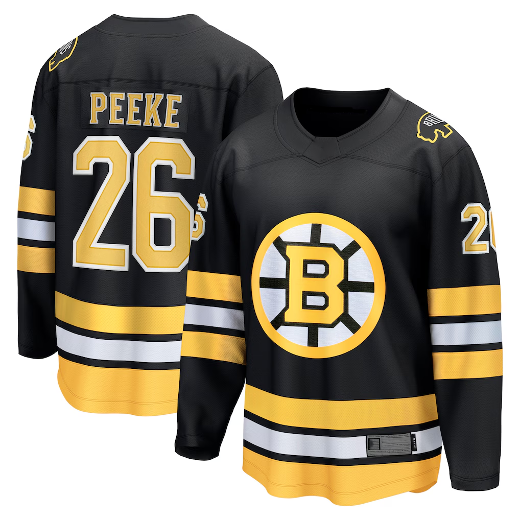 Punc B.Bruins #26 Andrew Peeke Black Home Breakaway Player Stitched Jerseys