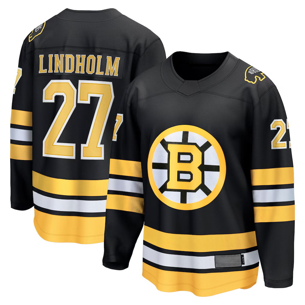 Punc B.Bruins #27 Hampus Lindholm Black Home Breakaway Player Stitched Jerseys