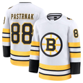 Punc B.Bruins #88 David Pastrnak White Away Premium Player Stitched Jerseys