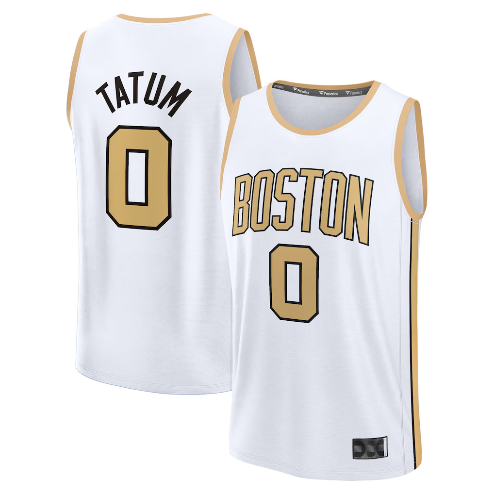 Punc B.Celtics #0 Jayson Tatum  White 2025-26 City Edition Fast Break Jerseys