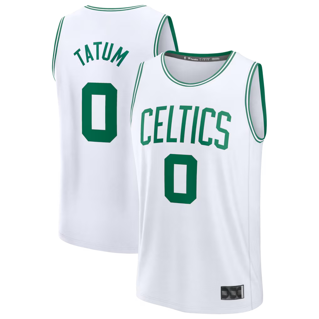 Punc B.Celtics #0 Jayson Tatum White Fast Break Replica Player Jerseys - Association Edition