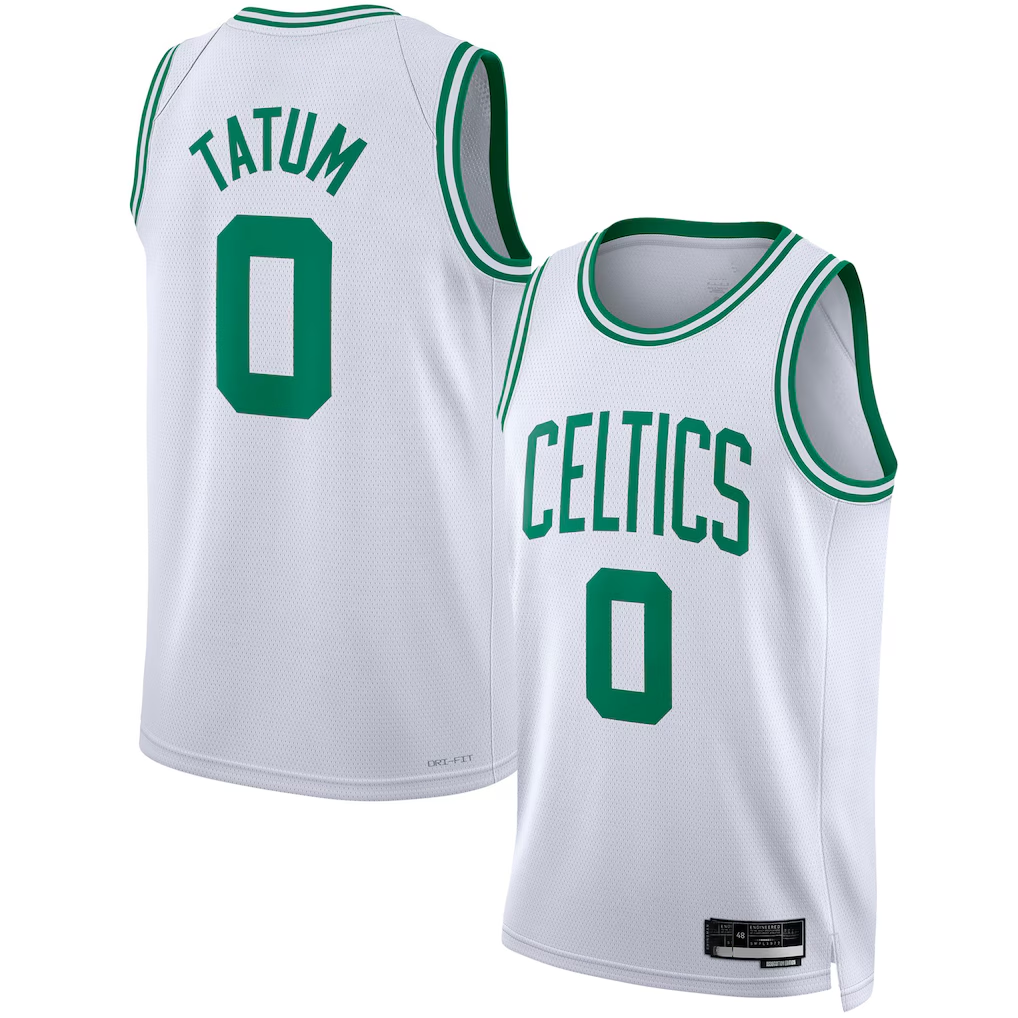 Punc B.Celtics #0 Jayson Tatum White Swingman Jerseys - Association Edition