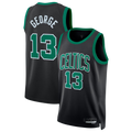 Punc B.Celtics #13 Paul George Black Swingman Jerseys - Statement Edition