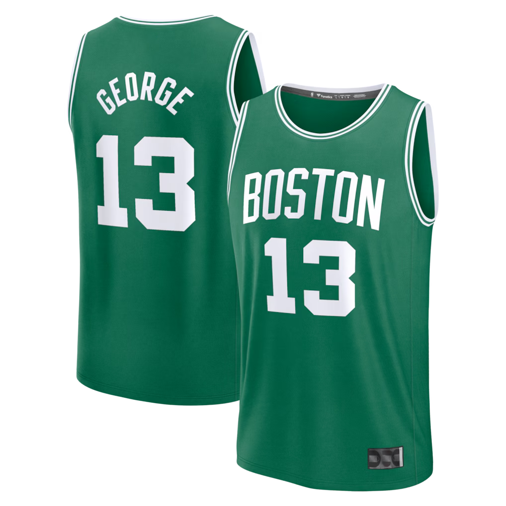 Punc B.Celtics #13 Paul George  Kelly Green Fast Break Replica Jerseys - Icon Edition