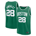 Punc B.Celtics #28 Hugo Gonzalez Kelly Green 2025  Draft First Round Pick Fast Break Replica Jerseys - Icon Edition