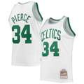 Punc B.Celtics #34 Paul Pierce Mitchell & Ness White Hardwood Classics Swingman Jerseys