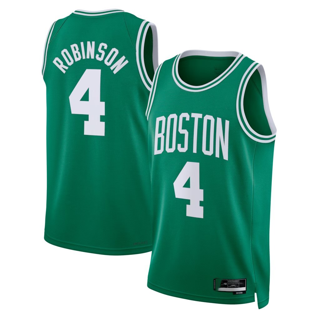 Punc B.Celtics #4 Mitchell Robinson Kelly Green Swingman Jerseys - Icon Edition