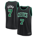 Punc B.Celtics #7 Jaylen Brown Black Fast Break Replica Player Jerseys - Statement Edition