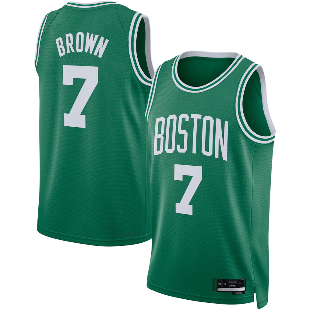Punc B.Celtics #7 Jaylen Brown Kelly Green Swingman Jerseys - Icon Edition