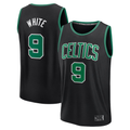 Punc B.Celtics #9 Derrick White  Black Fast Break Replica Player Jerseys - Statement Edition