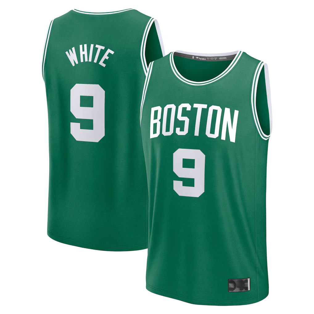 Punc B.Celtics #9 Derrick White  Kelly Green Fast Break Replica Player Jerseys - Icon Edition