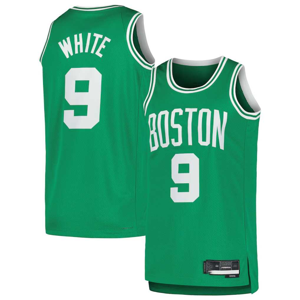 Punc B.Celtics #9 Derrick White Kelly Green Swingman Jerseys - Icon Edition