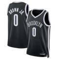 Punc B.Nets #0 Mikel Brown Jr. Black Swingman Jerseys - Icon Edition
